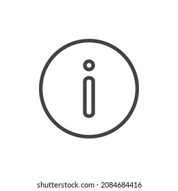 Vector icon information on white isolated background. Layers grouped for easy editing illustration. For your design.