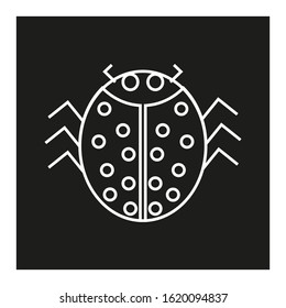 vector icon, with insect ladybug shape