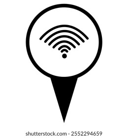 Vector icon internet pin
Ionka pointer with internet wifi