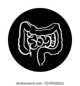 Vector Icon for Intestine: Human Digestive System and Gut Health Illustration