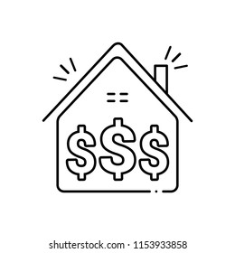 Vector icon for investment