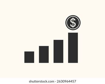 vector icon of investment in flat style. Perfect for financial growth, savings, money planning, banking, and economic design content.