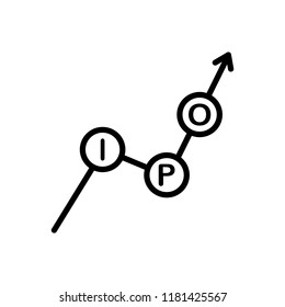 Vector icon for ipo stock