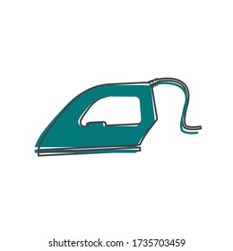 Vector Ikone des eisernen Cartoon Stil. Home Appliances auf weißem, isoliertem Hintergrund.