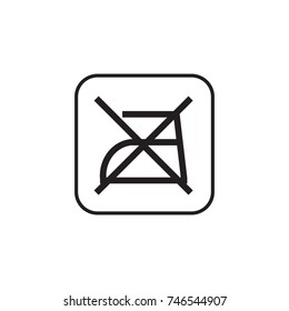 vector icon ironing prohibited