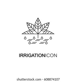 Vector Icon of Irrigation. Can be used for drip, sprinkler and any other type of irrigation.