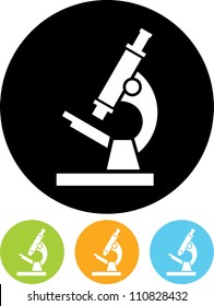 Vector Icon Isolated - Biochemistry And Microbiology Equipment. Microscope.