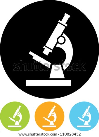 Vector icon isolated - Biochemistry and microbiology equipment. Microscope.