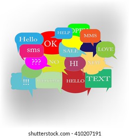 Vector icon isolated bubble speech sign illustration 
