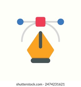 vector icon, isolated graphic design icon set with flat color style