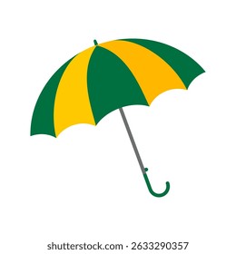 Vector icon isolated Green umbrella.