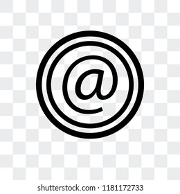 At vector icon isolated on transparent background, At logo concept
