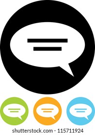 Vector icon isolated on white - Speech bubble