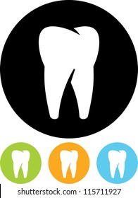 Vector icon isolated on white - Tooth