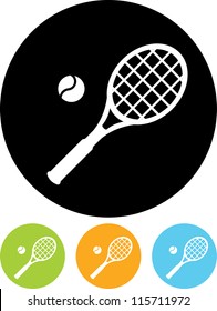 Vector icon isolated on white - Tennis equipment