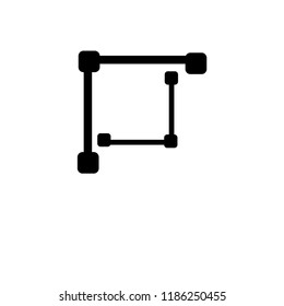 Vector icon vector isolated on white background, logo concept of Vector sign on transparent background, filled black symbol