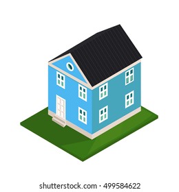 Vector icon isometric view of the house