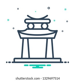 Vector icon for japan
