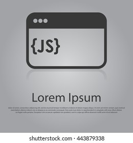 Vector icon of Java Script concept. Flat design style. EPS 10