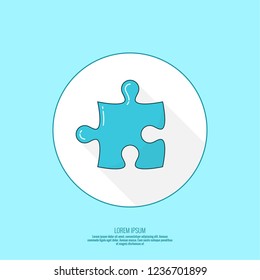 Vector icon with Jigsaw puzzle pieces.