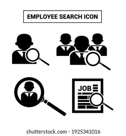 Vector Icon. Job Search Image.