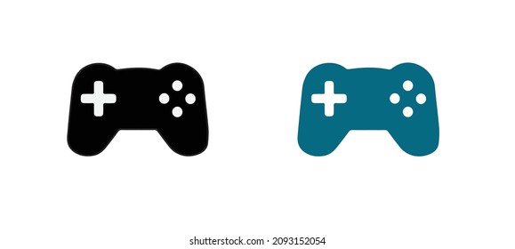 vector icon of joystick videogame controller. Flat design game controlling icon. vector illustration eps10.