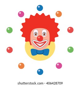 vector icon of juggling clown