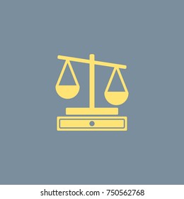 Vector icon of Justice Scale. Eps-10. 