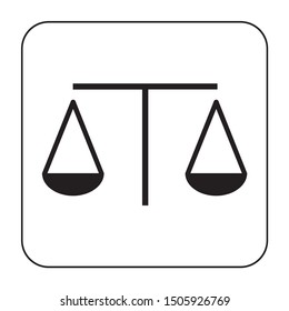 Vector icon of justice scales