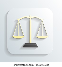 Vector icon of justice scales