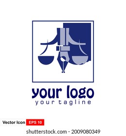 Vector icon of justice scales