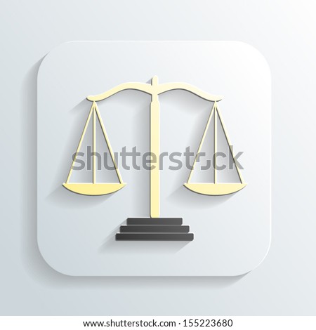 Vector icon of justice scales
