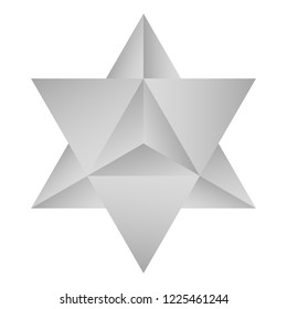 vector icon with Kabbalah symbol Merkaba for your design