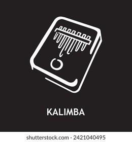 vector icon for kalimba, musical instruments