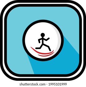 A vector icon of keep moving forward