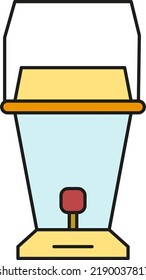 Vector icon of a kerosene lamp. old lamp Lantern. Oil lamp. Lamp for lighting at night. Camping and outdoor activities.