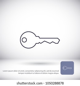 Vector icon key 10 EPS