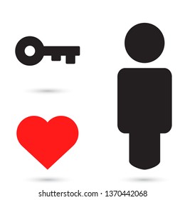 Vector icon key 10 EPS