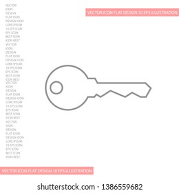 Vector icon key 10 EPS . Lorem Ipsum Illustration design