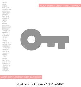 Vector icon key 10 EPS . Lorem Ipsum Illustration design