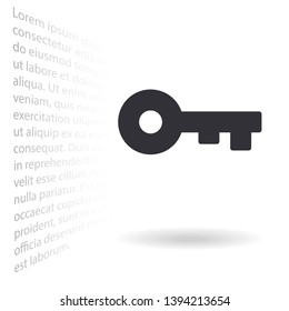 Vector icon key 10 EPS . Lorem Ipsum Illustration design