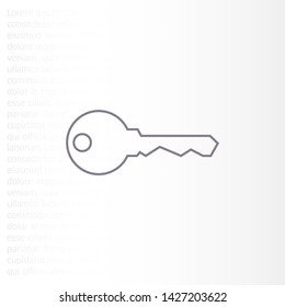 Vector icon key 10 EPS . Lorem Ipsum Illustration design
