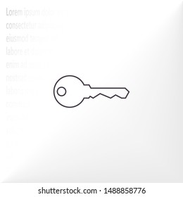 Vector icon key 10 EPS . Lorem Ipsum Illustration design