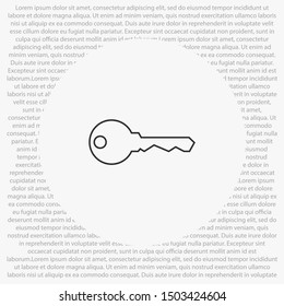 Vector icon key 10 EPS . Lorem Ipsum Illustration design