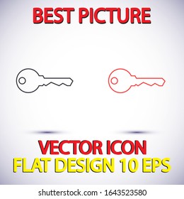 Vector icon key 10 EPS . Lorem Ipsum Illustration design