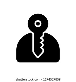 Vector icon for key   person