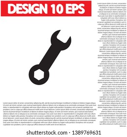 Vector icon key tool 10 EPS . Lorem Ipsum Illustration design