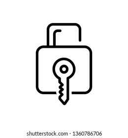 Vector icon for keylock