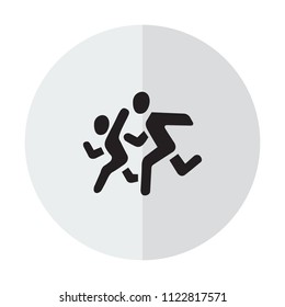 Vector icon kids running