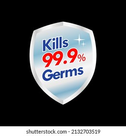 Vector icon Kill 99.9 Germs